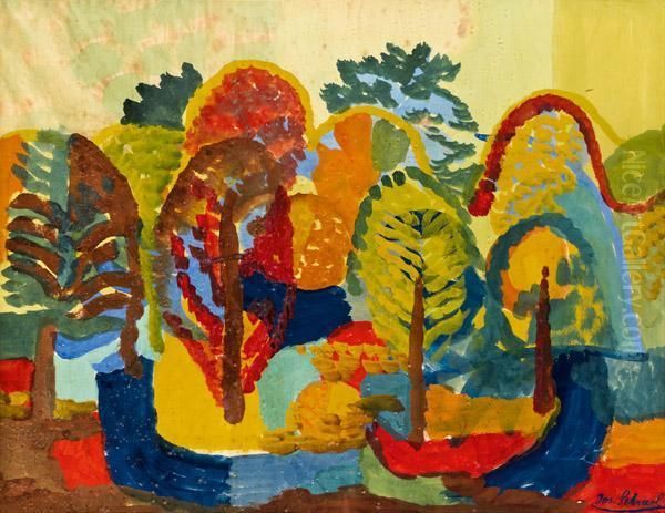 Der Wald Oil Painting by Josef Scharl