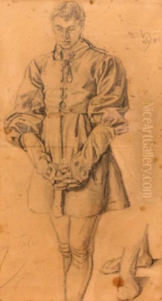 Study If A Man Oil Painting by Hans Schwaiger
