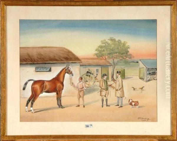 Aux Ecuries Oil Painting by Henry William Standing