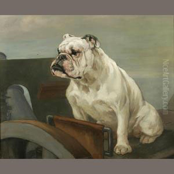 English Bulldog At The Defenses Oil Painting by George Vernon Stokes