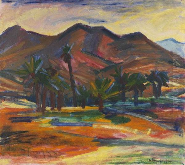 Tunis (der Rote Berg) Oil Painting by William Straube