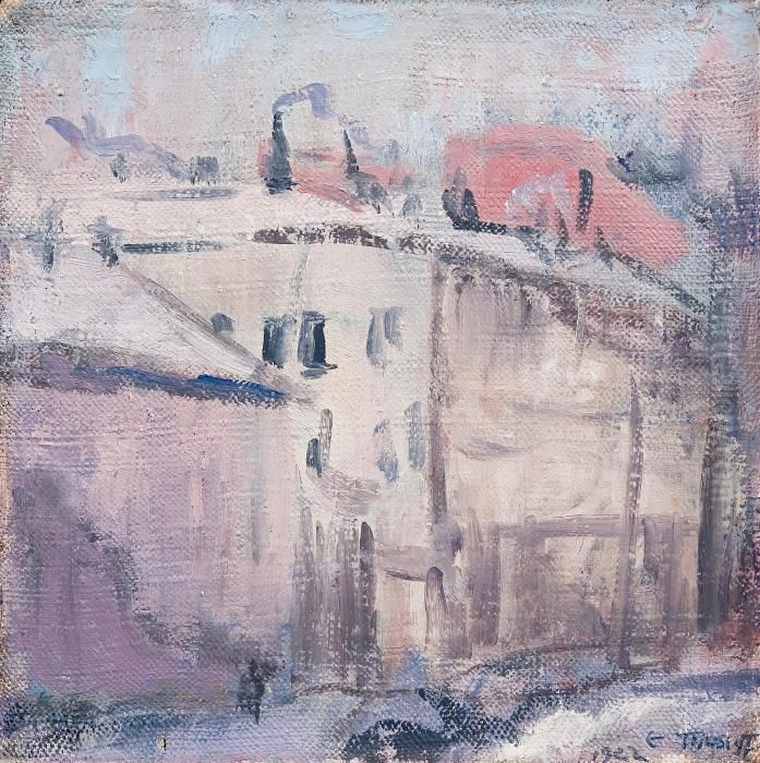 View From Helsinki Oil Painting by Ellen Thesleff