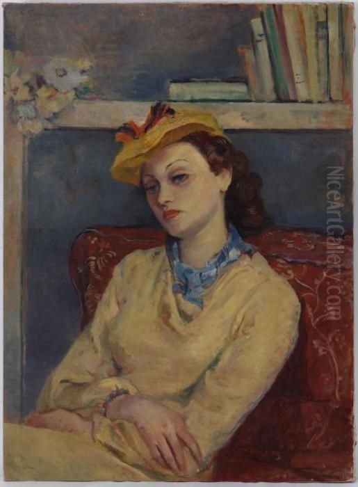 Portrait De Femme Oil Painting by Victor Tischler