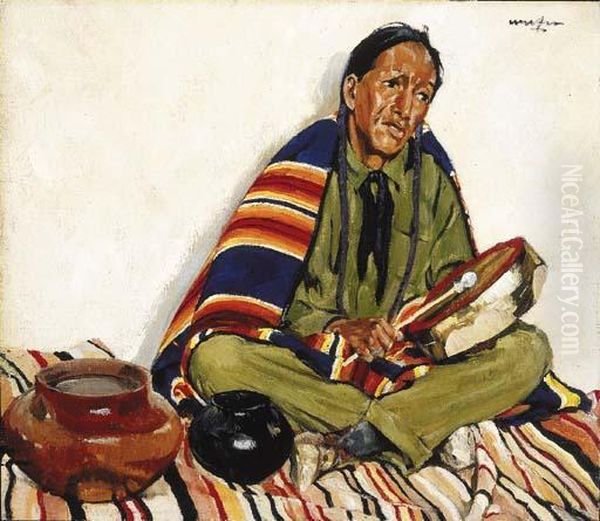 A Singer Oil Painting by Walter Ufer
