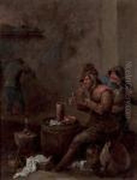 Scene De Tabagie Dans Une Taverne Oil Painting by Egbert Jaspersz. van, the Elder Heemskerck