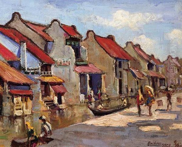 Old Batavia Oil Painting by Henry Van Velthuysen