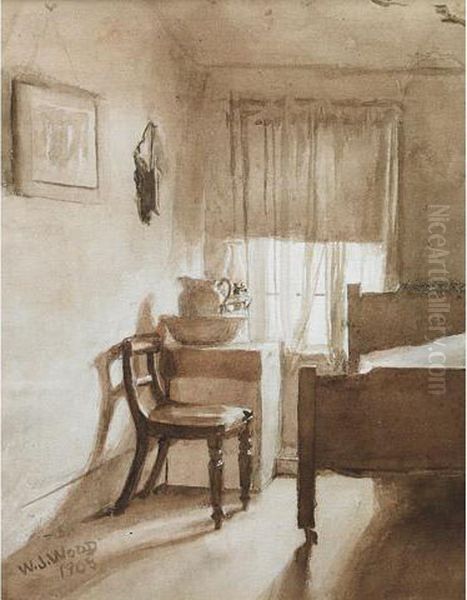 The Room Oil Painting by William John Wood The Room Oil Painting by William John Wood