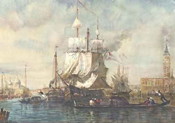 Docking in Venice before the Doge's Palace Oil Painting by Felix Ziem Docking in Venice before the Doge's Palace Oil Painting by Felix Ziem