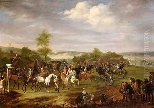 Meeting at Clifton and Rawcliffe Ings, York, September 1709 Oil Painting by James Ross