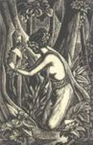 Illustration, From Love Night Oil Painting by John Buckland-Wright