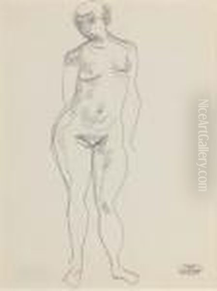 Femme Nue Oil Painting by Andre Derain Femme Nue Oil Painting by Andre Derain