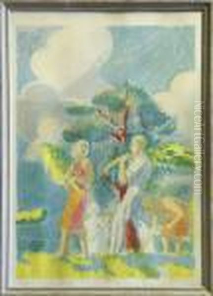 Sommarmotiv Oil Painting by Isaac Grunewald