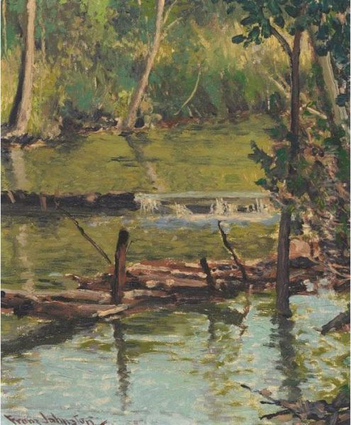 Back Of The Grange Oil Painting by Franz Hans Johnston