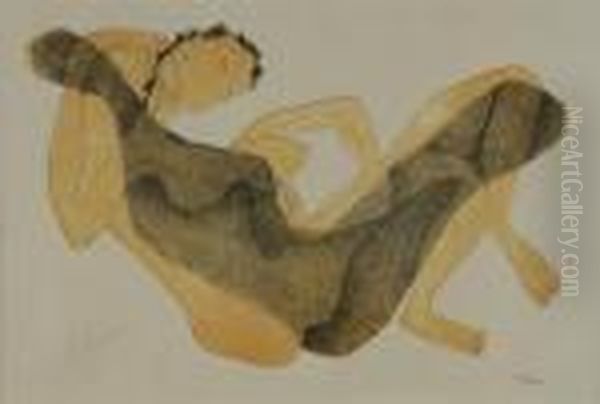 Femme Allonge Au Bras Leve Oil Painting by Henri Laurens