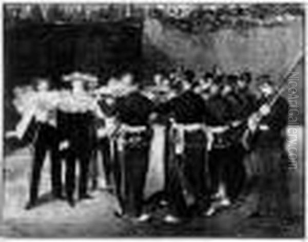 L'execution De Maximilien. 1868 Oil Painting by Edouard Manet
