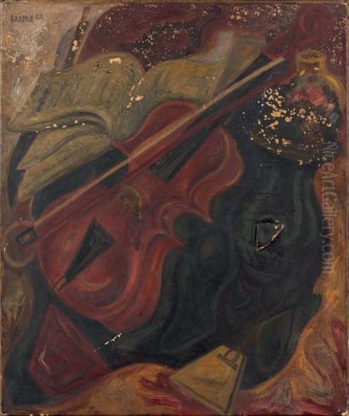 Nature Morte Au Violon Oil Painting by Victor Barthe