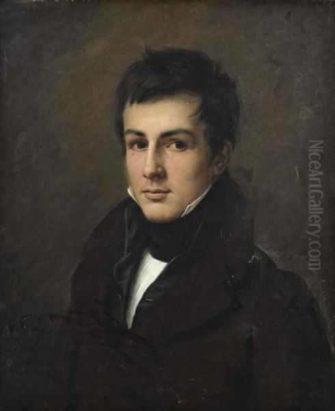 Portrait D'edouard Bertin Oil Painting by Pierre Louis Delaval