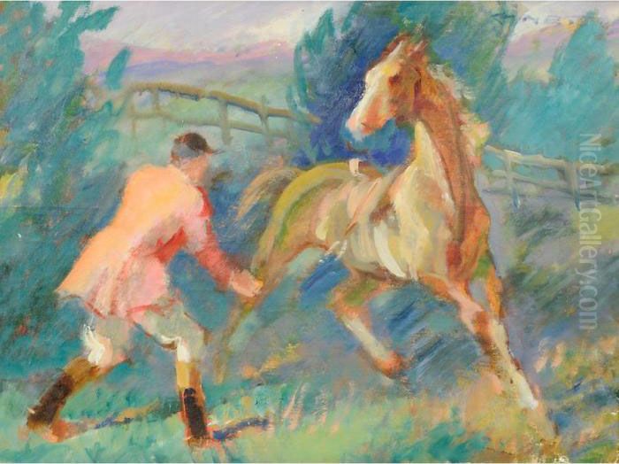 Le Coccole Oil Painting by Gino De Finetti