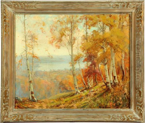 Fall Landscape Oil Painting by Robert Hamilton
