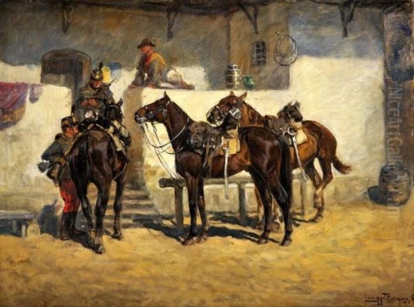 Z Rakusko-pruskej Vojny Oil Painting by Ede Lengyel-Rheinfuss