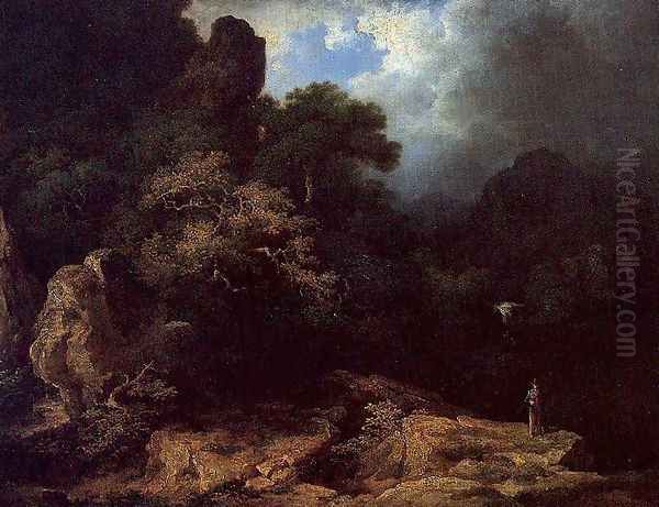 Eagle Rock, Killarney Oil Painting by James Arthur O'Connor