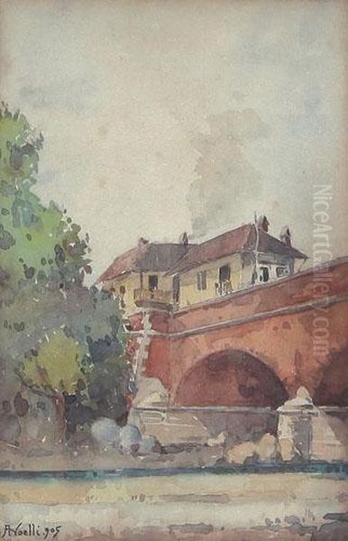 Paesaggio Oil Painting by Agide Noelli