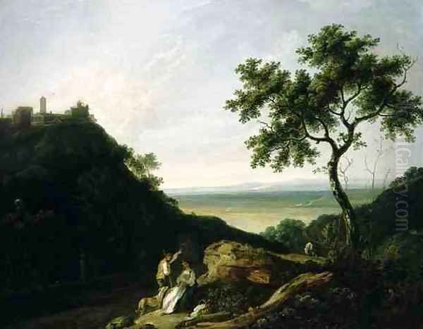 View of Tivoli with the Campagna in the Distance Oil Painting by Richard Wilson