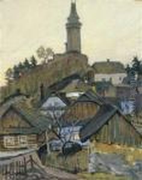 Am Stadtrand Oil Painting by Rudolf Sokol
