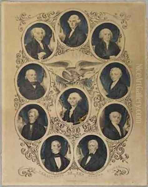 Presidents of the United States Oil Painting by Nathaniel Currier