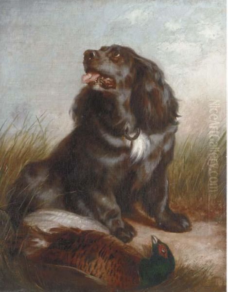Guarding The Pheasant Oil Painting by Richard Ansdell