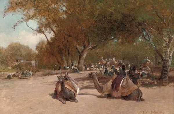 By The Wayside, Near Cairo Oil Painting by David Bates