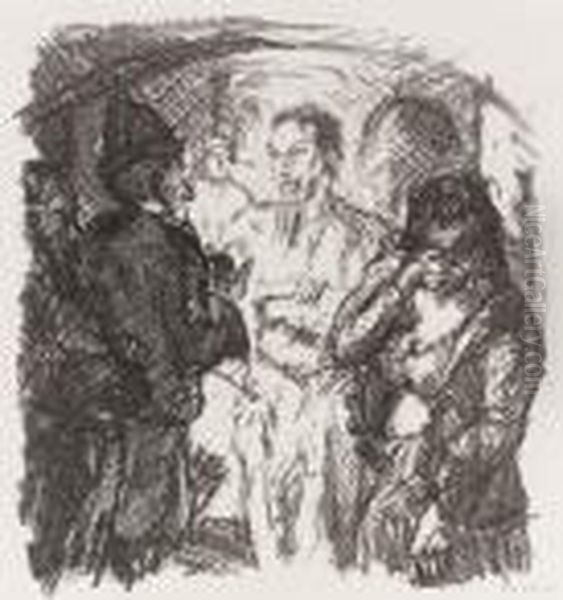 Christ And The Sinner Oil Painting by Max Beckmann