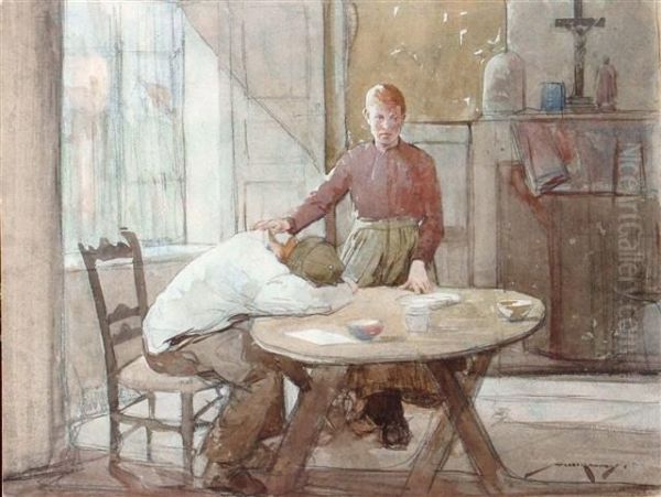 Sorrow Oil Painting by William Lee Hankey