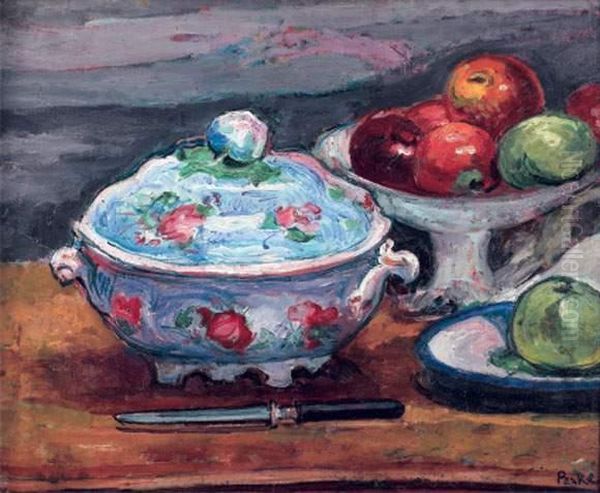 Nature Morte A La Soupiere Oil Painting by Jean Misceslas Peske