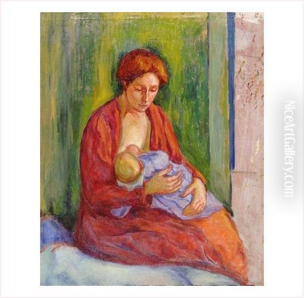 Maternite Oil Painting by Jean Peske