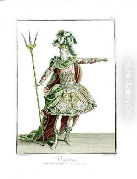 Costume for Neptune in several operas Oil Painting by Jean-Baptiste Martin