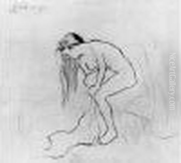 [femme Au Tub]. 1908. Oil Painting by Suzanne Valadon