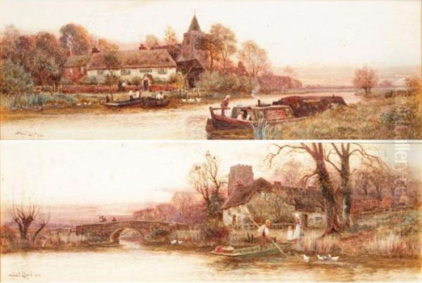 Evening River Views Oil Painting by Walker Stuart Lloyd