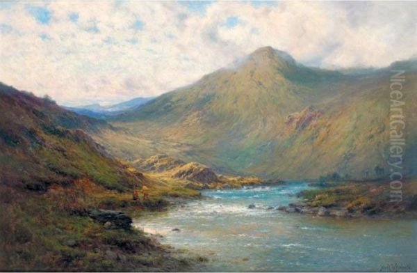 A Bend Of The Dee Oil Painting by Alfred de Breanski