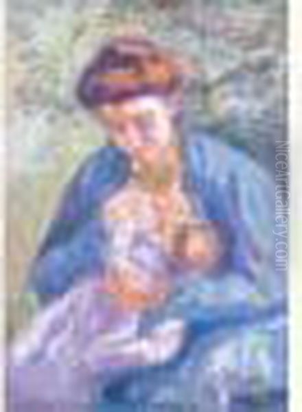 Maternite Oil Painting by Jean Misceslas Peske