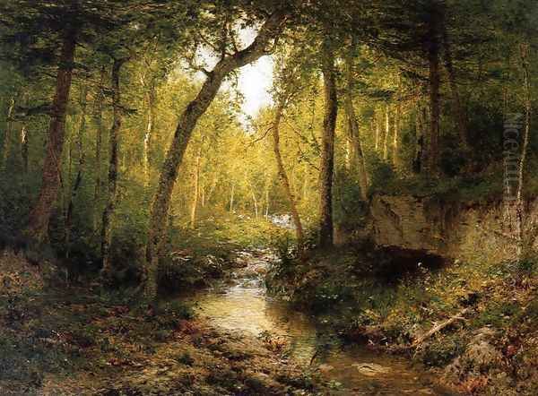 A Summer Haunt Oil Painting by Alexander Helwig Wyant