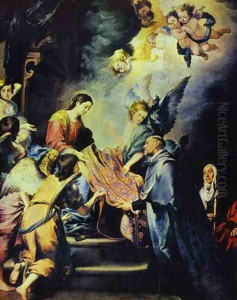 Chasuble of St. Idelfonso Oil Painting by Bartolome Esteban Murillo