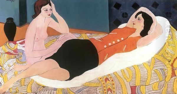 Chat c 1930 Oil Painting by George Loftus Noyes