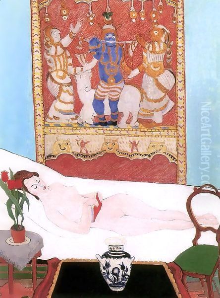 Reading Nude 1929 Oil Painting by George Loftus Noyes