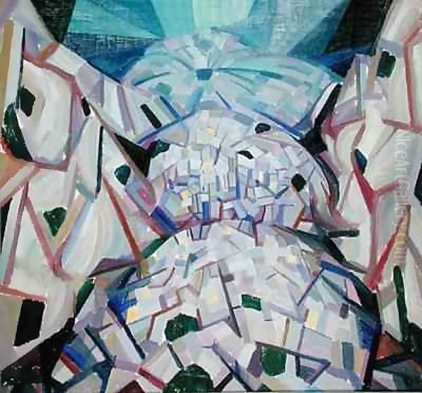 Abstract Landscape Oil Painting by Alexander Konstantinovich Bogomazov