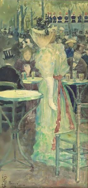 The Band Concert, Luxembourg Gardens Oil Painting by Maurice Brazil Prendergast