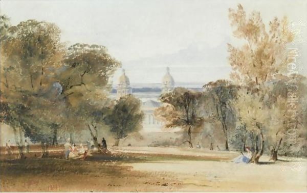 Greenwich From Observatory Hill Oil Painting by Thomas Shotter Boys