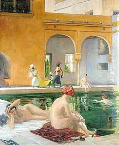 Exhibited Oil Painting by Achille Zo