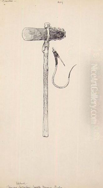 Fish-hook Oil Painting by Frederic Remington