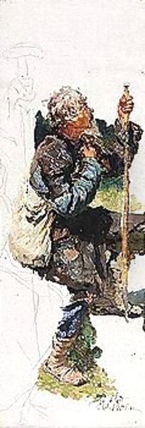 The foreigner, c.1881 Oil Painting by Repin Iliya